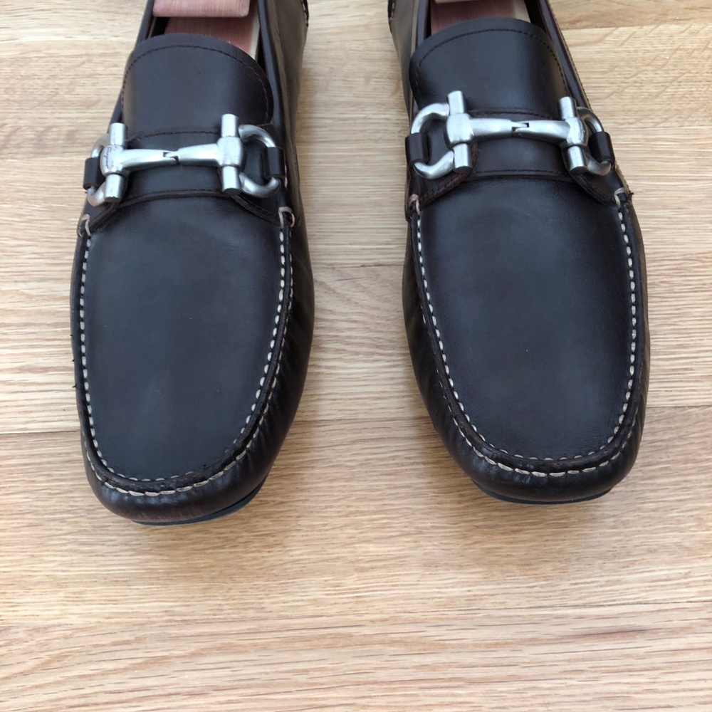 Salvatore Ferragamo Parigi Leather Gancini Driver